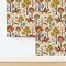 Equestrian Rustic Fox Hunt Horseback Riding Fall Foliage Autumn Woodland Leaves Trees Forest Horses Trail Ride Outdoor Sports Dog Deer Custom Pre-pasted Wallpaper by Spoonflower Pre-Pasted Wallpaper 2FT Wide